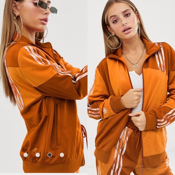 orange adidas jacket kendall jenner